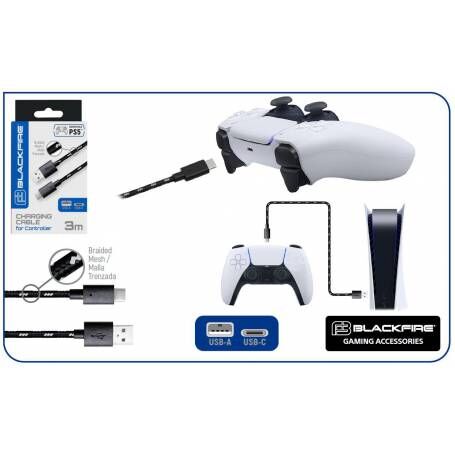 Cable USB Type C 3m Mando Blackfire - PS5