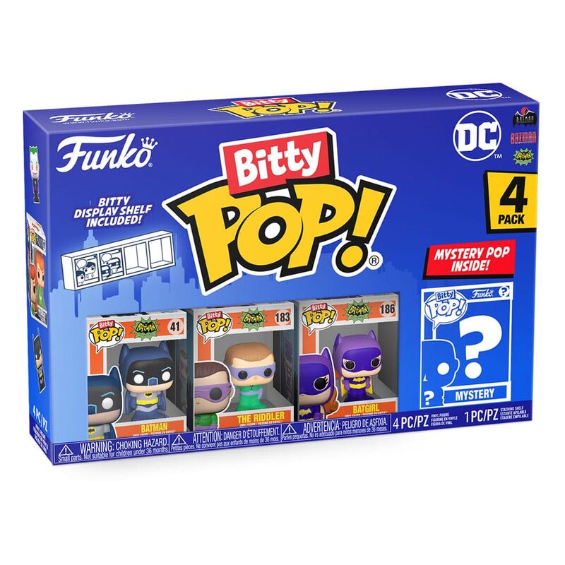 DC Pack de 4 Figuras Bitty POP! Vinyl Batman Adam West 2,5 cm