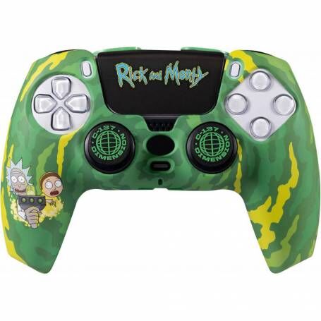 Carcasa Rígida + Grips + Sticker Touchpad Rick and Morty - PS5
