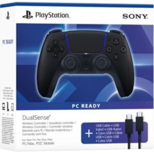 Mando Inalambico DualSense Midnight Black+Cable USB para PC