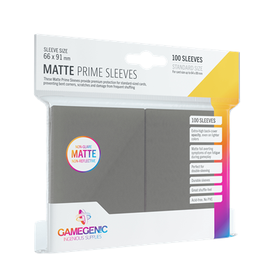 Pack Matte Prime Sleeves Dark Gray (100)