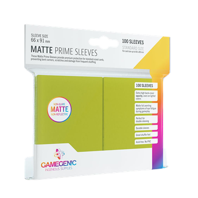 Pack Matte Prime Sleeves Lime (100)