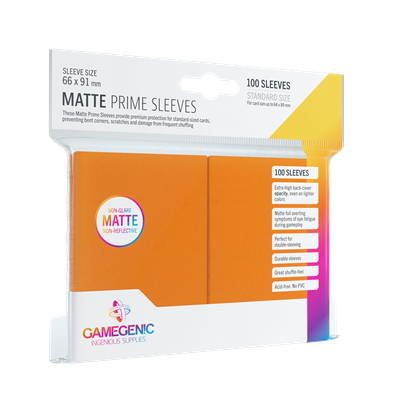 Pack Matte Prime Sleeves Orange (100)