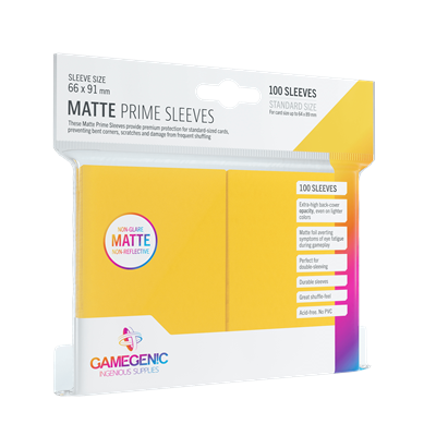 Pack Matte Prime Sleeves Yellow (100)